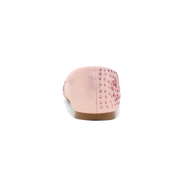 Girl's Comfortable Ballerina Flats - PINK SUEDE - 2